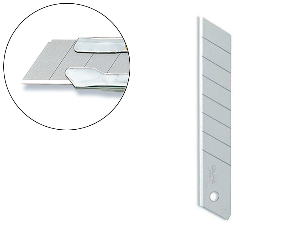 OLFA - Estuche cuchillas para guillotina L5-AL 10 ud 18mm (Ref.LB-10)