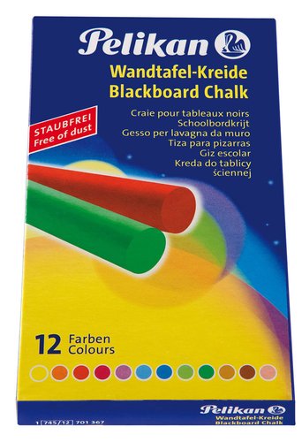 PELIKAN - TIZA COLOR 745/12 CAJA DE 12 UNIDADES COLORES SURTIDOS (Ref.701367)
