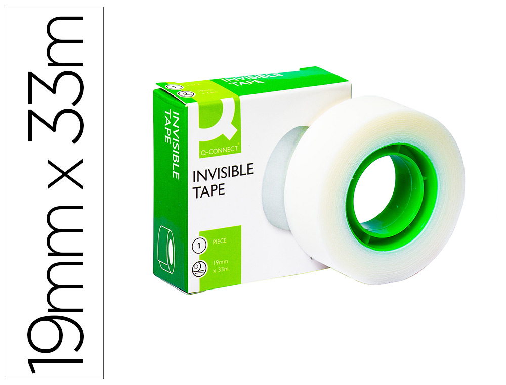 Q-CONNECT - CINTA ADHESIVA 33 MT X 19 MM INVISIBLE (Ref.KF02164)
