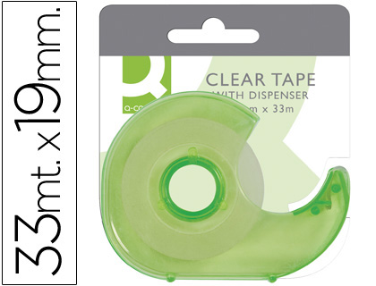 Q-CONNECT - MINIPORTARROLLO PARA CINTA DE 33 MT X 19 MM (Ref.KF27009)