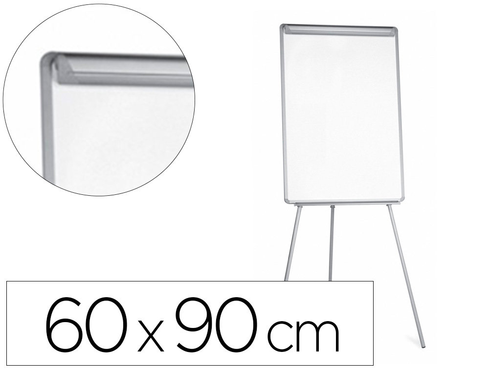 Q-CONNECT - PIZARRA BLANCA CON TRIPODE 60X90 CM PARA CONVENCIONES SUPERFICIE LAMINADA ESCRITURA DIRECTA (Ref.KF04156)