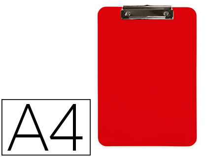 Q-CONNECT - Portanotas plastico din A4 rojo 2,5mm (Ref. KF11244)