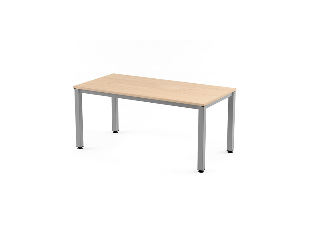 ROCADA - Mesa rectangular Serie Executive Estructura tubo de acero 60 x 60 140x80cm Haya (Ref.2001AD01)