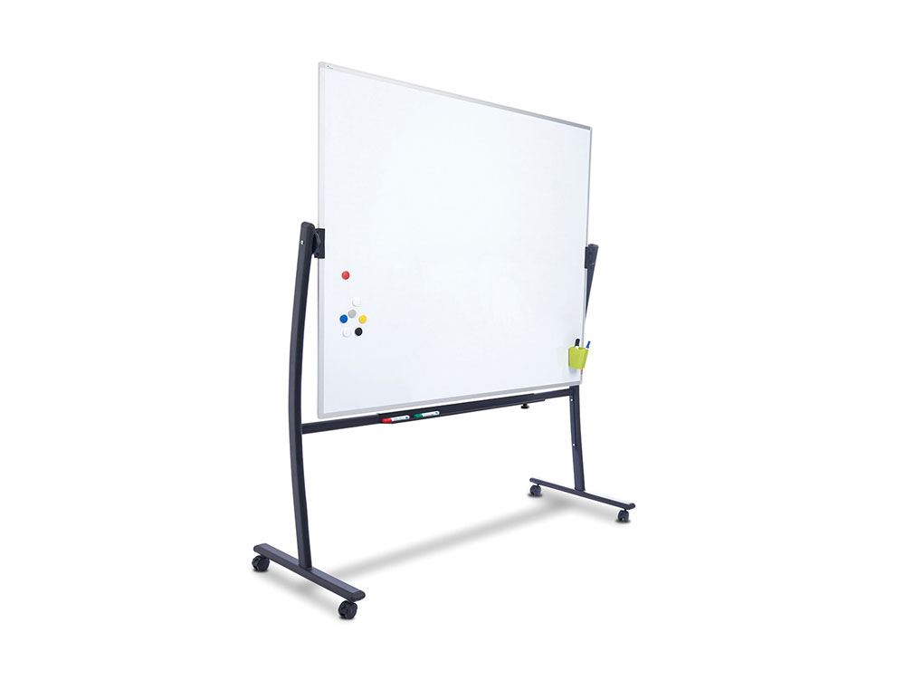 ROCADA - PIZARRA BLANCA VITRIFICADA MAGNETICA CON SOPORTE VOLTEABLE DOBLE CARA 90X120 CM (Ref.RD-6870 + RD-6854)