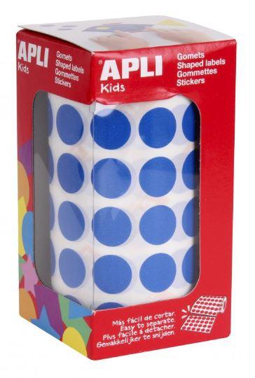 APLI - Rollo 59 HOJAS GOMETS BRILLANTES REDONDOS AZULES 10,5MM. Ø (Ref.4852)