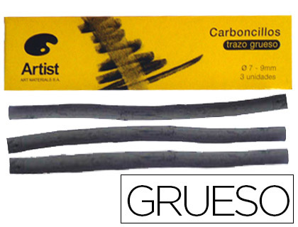 ARTIST - CARBONCILLO GRUESOS 7-9 MM CAJA DE 3 BARRAS (Ref.W003)