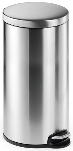 DURABLE - PAPELERA METALICA REDONDA 30 LITROS con PEDAL INOXIDABLE (Ref.3403-23)