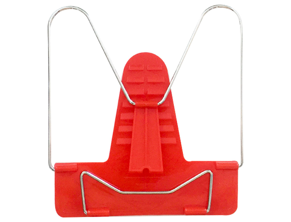 LIDERPAPEL - Atril base plastico angulo ajustable soporte parte posterior 190x215 mm color rojo (Ref. AR04)