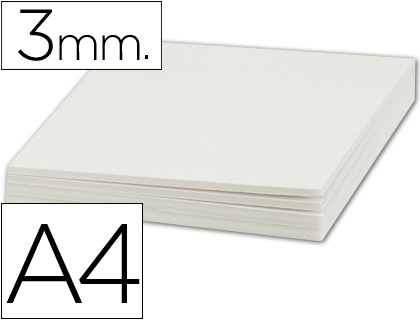 LIDERPAPEL - Cartón PLUMA DOBLE CARA DIN A4 ESPESOR 3 MM (Ref.LU12)