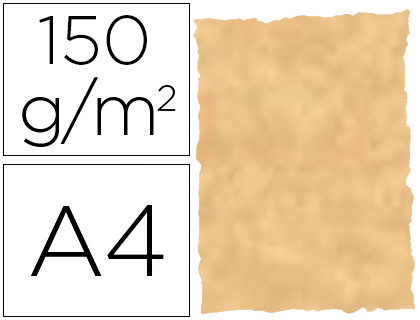MICHEL - PAPEL PERGAMINO DIN A4 TROQUELADO 150 GR COLOR PARCHMENT OCRE PAQUETE DE 25 HOJAS (Ref.2605)