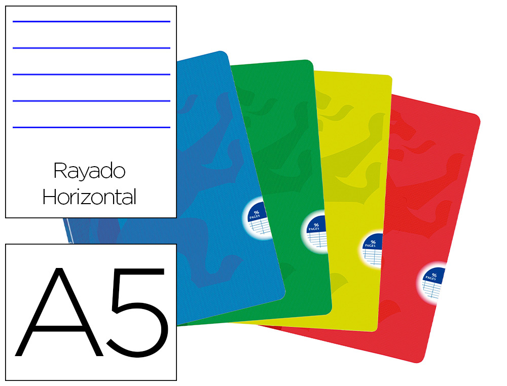 OXFORD - Libreta GRAPADA OPENFLEX A4 48H 90G PAUTA SURTIDA (Ref.100108168)