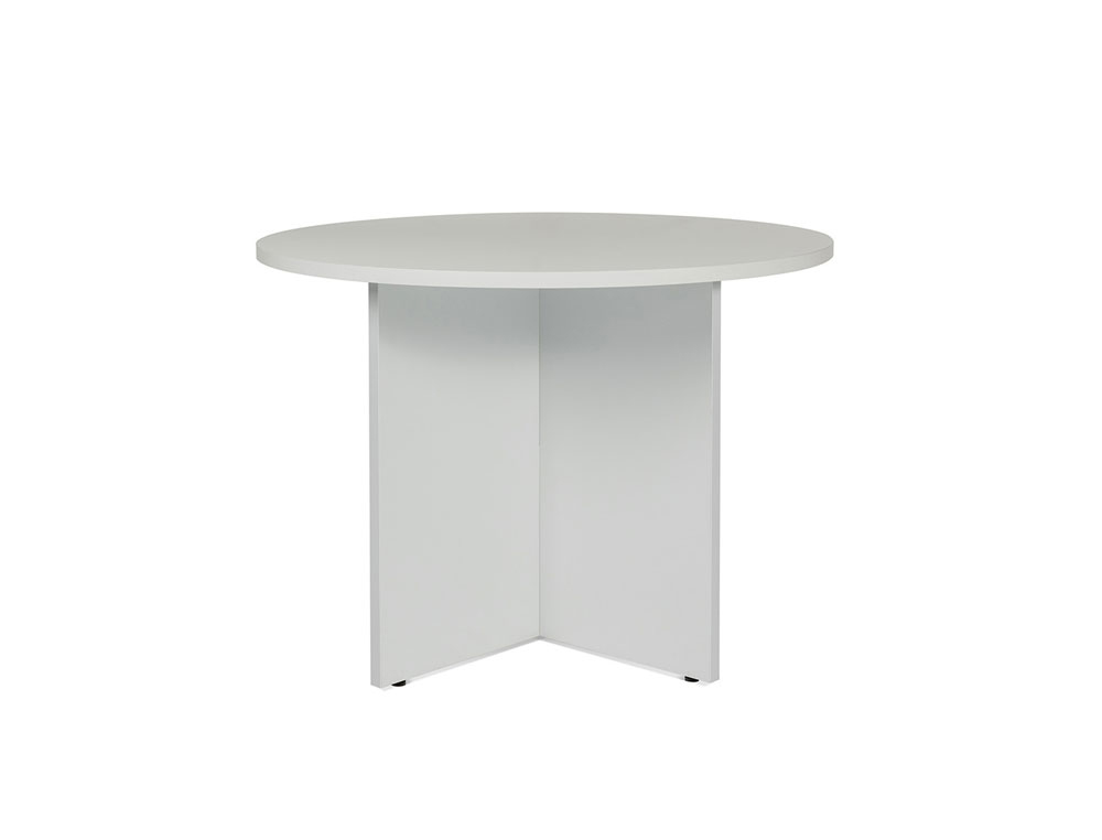 ROCADA - Mesa de reunión circular Serie Meeting Melamina Diametro 100cm Gris (Ref.3005AB02)