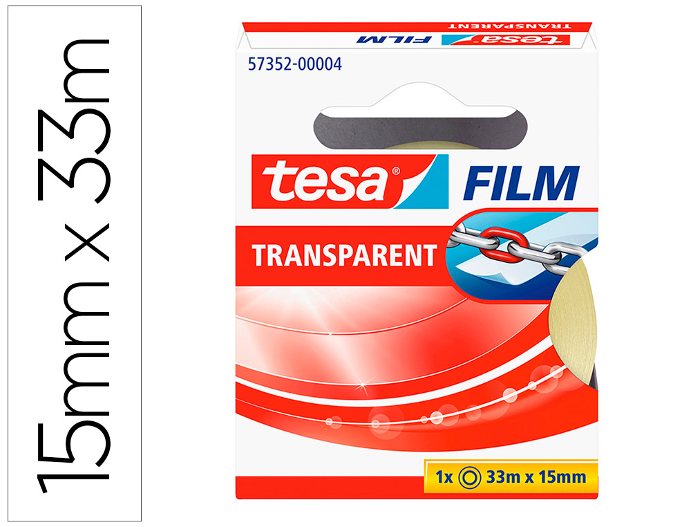 TESA - CINTA ADHESIVA PRACTIC 33 MT X 15 MM (Ref.57352)