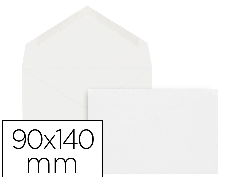 ARGUVAL - SOBRE BLANCO REGISTRO EXTRA 90 X 140 MM -CAJA 100 