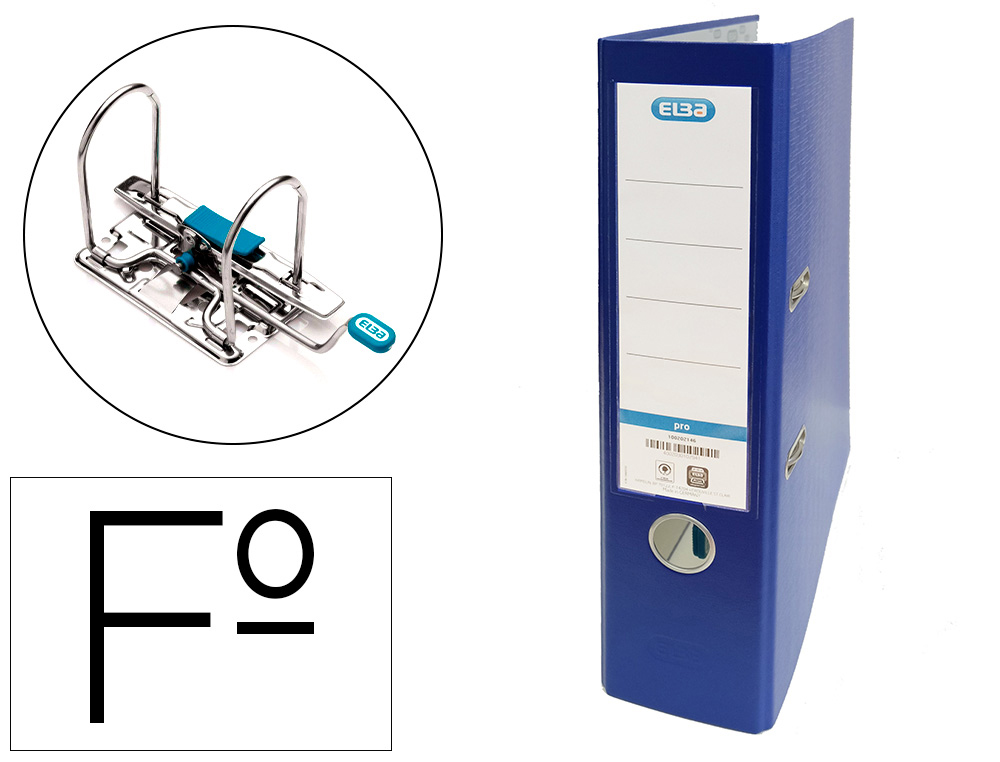 ELBA - Archivador de Palanca Rado Top Folio Lomo 80mm Azul (Ref.100023201)
