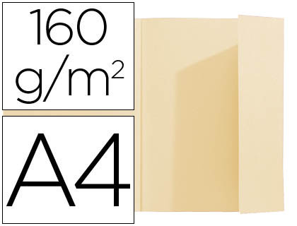 EXACOMPTA - SUBCARPETA DIN A4 CREMA 160G/M2 CON SOLAPA INTERIOR (Ref.348025E)
