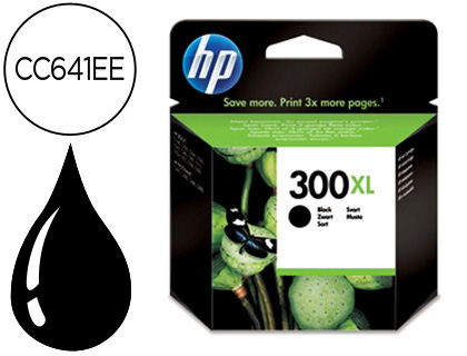HP ( HEWLETT PACKARD ) - Cartuchos ORIGINALES Inyección De Tinta 300XL Negro (Ref.CC641EE#ABE)