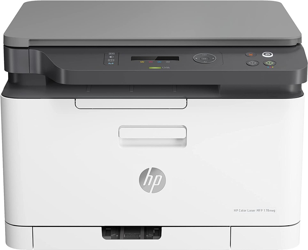 HP ( HEWLETT PACKARD ) - Equipo multifuncion color laser mfp178nw 19 ppm wifi /red escaner impresora fax bandeja de entrada 150 hojas (Ref. 4ZB96A)