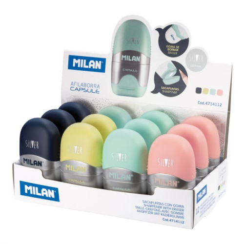 MILAN - AFILABORRA CAPSULE SILVER EXPOSITOR de 12 (Ref.4714112)