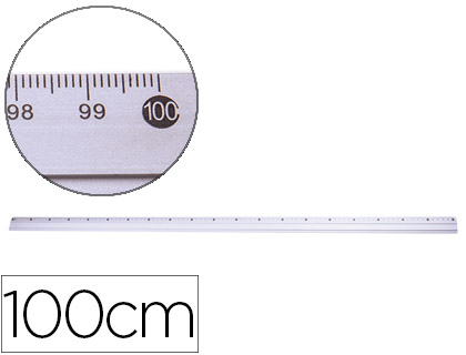 Q-CONNECT - REGLA METALICA ALUMINIO 1 M (Ref.KF16823)