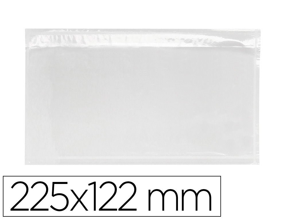 Q-CONNECT - SOBRE AUTOADHESIVO PORTADOCUMENTOS 225X122 MM VENTANA TRANSPARENTE PAQUETE DE 100 UNIDADES (Ref.KF21727)