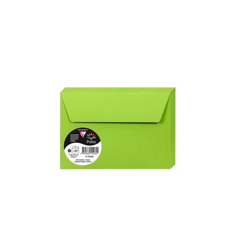 CLAIREFONTAINE - Sobres Paquete 20 ud 114X162 Verde menta 120 G (Ref.731561)