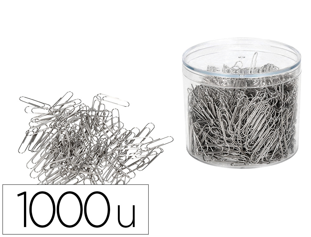 CLIPS NIQUELADOS N. 2 33 MM -CUBILETE DE 1000 CLIPS (Ref.608-NR)