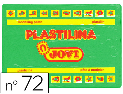 JOVI - PLASTILINA 72 VERDE CLARO -UNIDAD -TAMAÑO GRANDE (Ref.72-10)