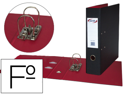 PARDO - Archivador de Palanca 2 Anillas Folio Lomo 70mm Negro (Ref.2450N)