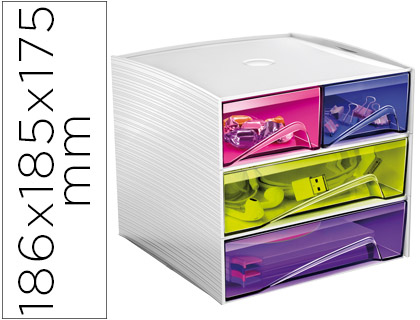 CEP - Mini BLOQUE HAPPY DE CAJONES PARA ALMACENAMIENTO DE SOBREMESA. (Ref.1032110811)