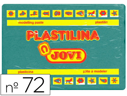 JOVI - PLASTILINA 72 VERDE OSCURO -UNIDAD -TAMAÑO GRANDE (Ref.72-11)