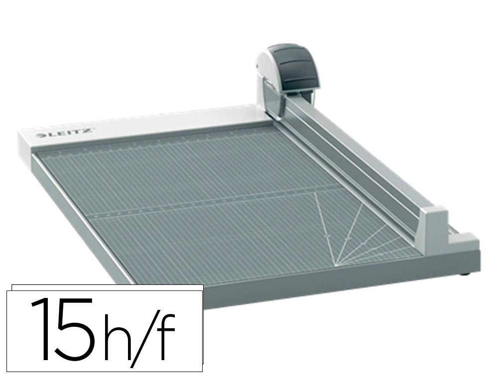 LEITZ - CIZALLA DE RODILLO PRECISION OFFICE A3 BASE MADERA PLASTIFICADA LONGITUD CORTE 457 MM CAPACIDAD DE 15 HOJAS (Ref.90280000-2101966)