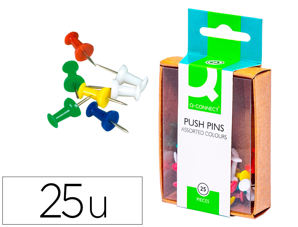 Q-CONNECT - SEÑALIZADOR DE PLANOS -CAJA DE 25 UNIDADESCOLORES SURTIDOS (Ref.KF02029)