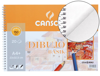 CANSON - Bloc Dibujo Gama Dibujo Basic 20 Hojas A4 150 Gr (Ref.200400695)