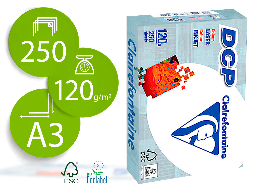 DCP - Papel impresión Laser Color 250h 120 g. A3 (Ref.1845C)