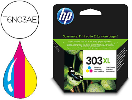 HP ( HEWLETT PACKARD ) - cartucho inyección tri-color 303XL ENVY 7800 (Ref.T6N03AE)