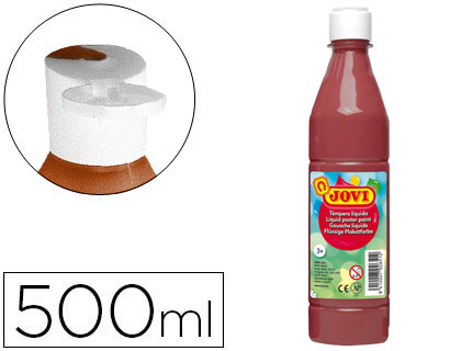 JOVI - Tempera LÍQUIDA MARRÓN 500ML (Ref.50612)