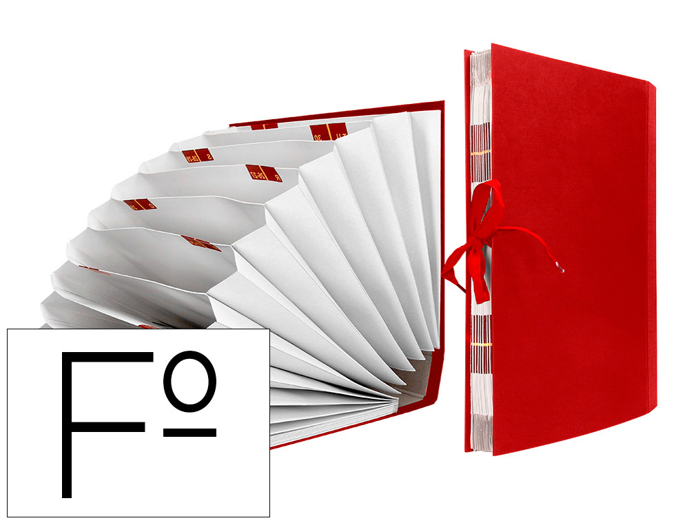 LIDERPAPEL - CARPETA FUELLE FOLIO Cartón FORRADO BURDEOS (Ref.FU01)