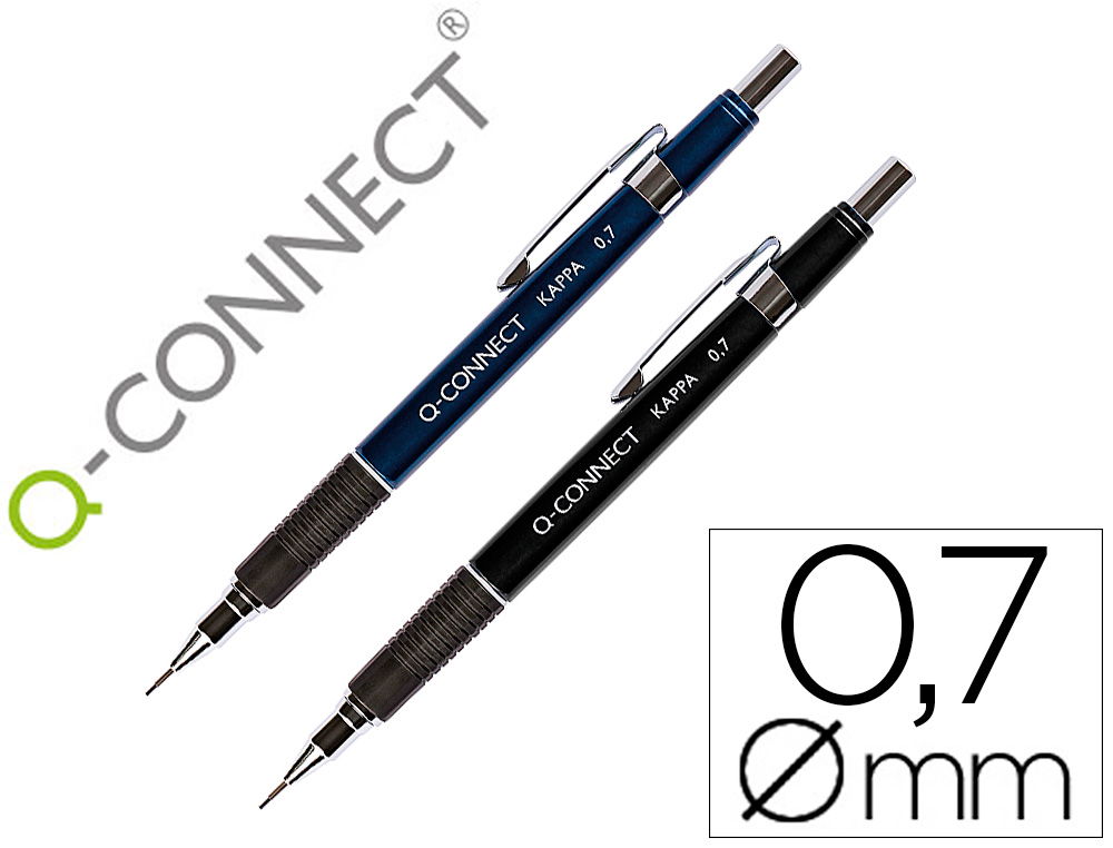 Q-CONNECT - PORTAMINAS KAPPA -SUJECION DE CAUCHO 0.7 MM (Ref.KF00393)