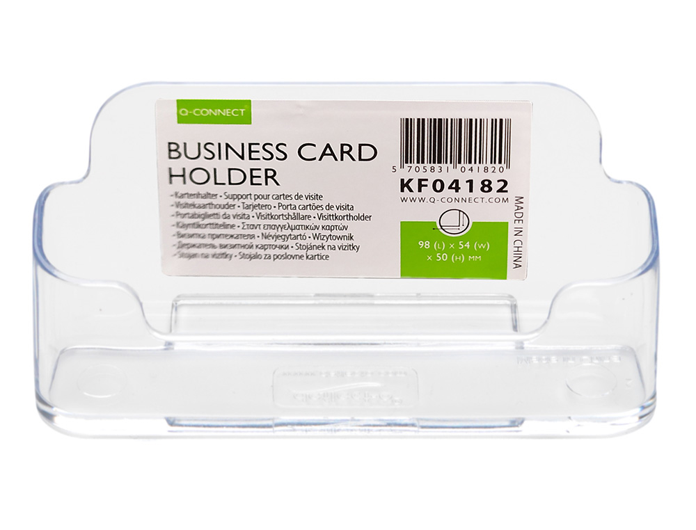 Q-CONNECT - PORTATARJETAS DE VISITA METACRILATO 5770 (Ref.KF04182)