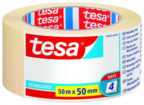 TESA - Cintas Pintor 50mmX50m Para trabajos de pintura 05089-00000-02 (Ref.05089-00000-00)