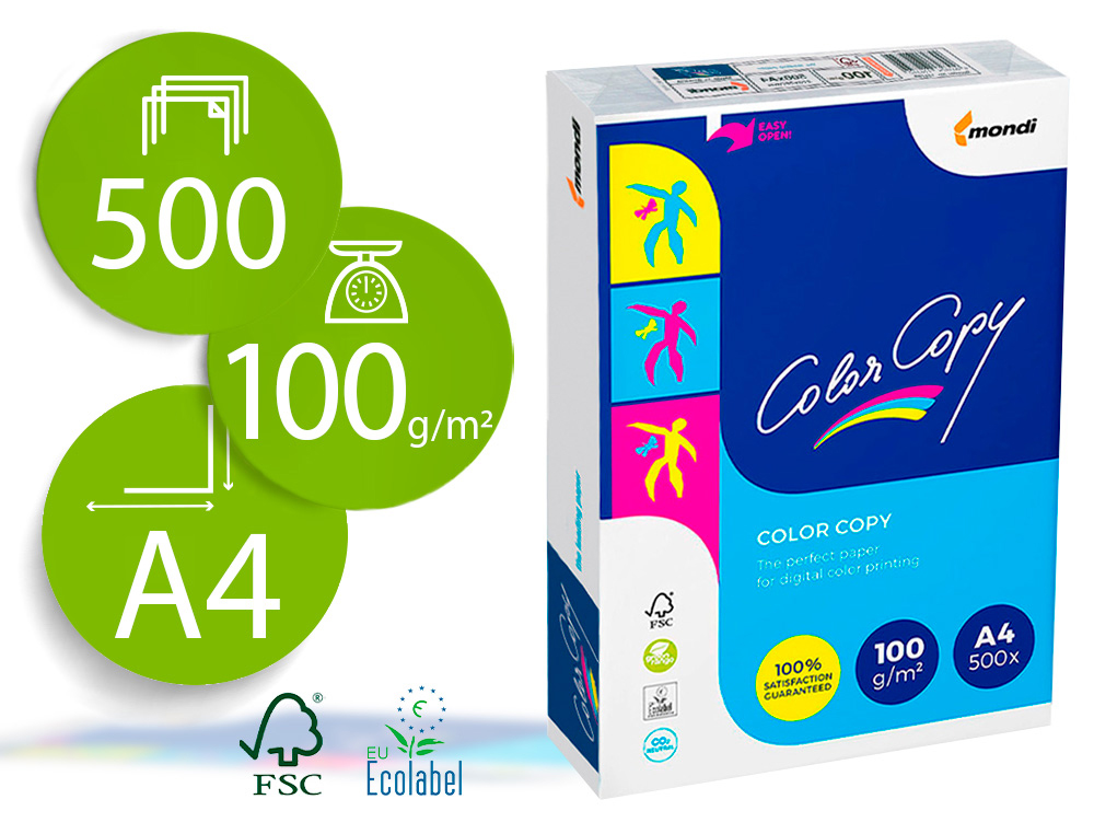 COLOR COPY - Papel impresión Laser Color 500h 100 g. A4 (Ref.CCA4100)