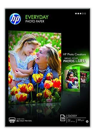 HP ( HEWLETT PACKARD ) - Papel fotografico Paquete 25 hojas A4 200 G Semisatinado (Ref.Q5451A)
