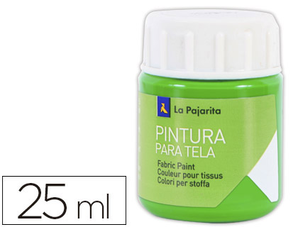 LA PAJARITA - PINTURA PARA TELA VERDE PRIMAVERA 25 ML (Ref.T-10)