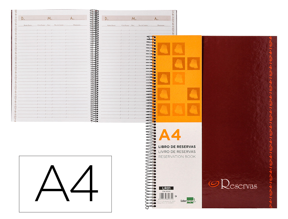 LIDERPAPEL - LIBRO DE RESERVAS (Ref.LR01)