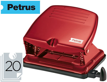 PETRUS - Taladro COLOR -BURDEOS -CAPACIDAD 20 HOJAS (Ref.65)