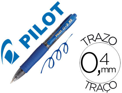 PILOT - Roller G-2 Azul Trazo 0,4 mm Tinta gel (Ref.BL-G2-XS-7-L / NG2PA)
