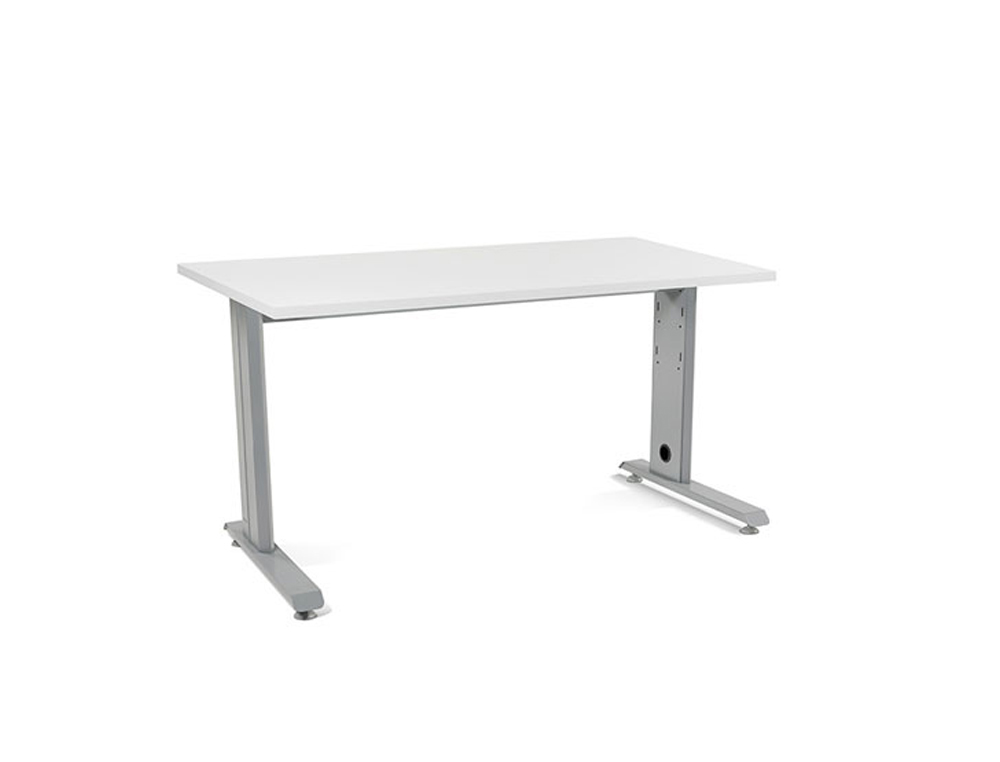 ROCADA - Mesa Rectangular Metal Aluminio-Blanco 140X80 (Ref.2001AC04)