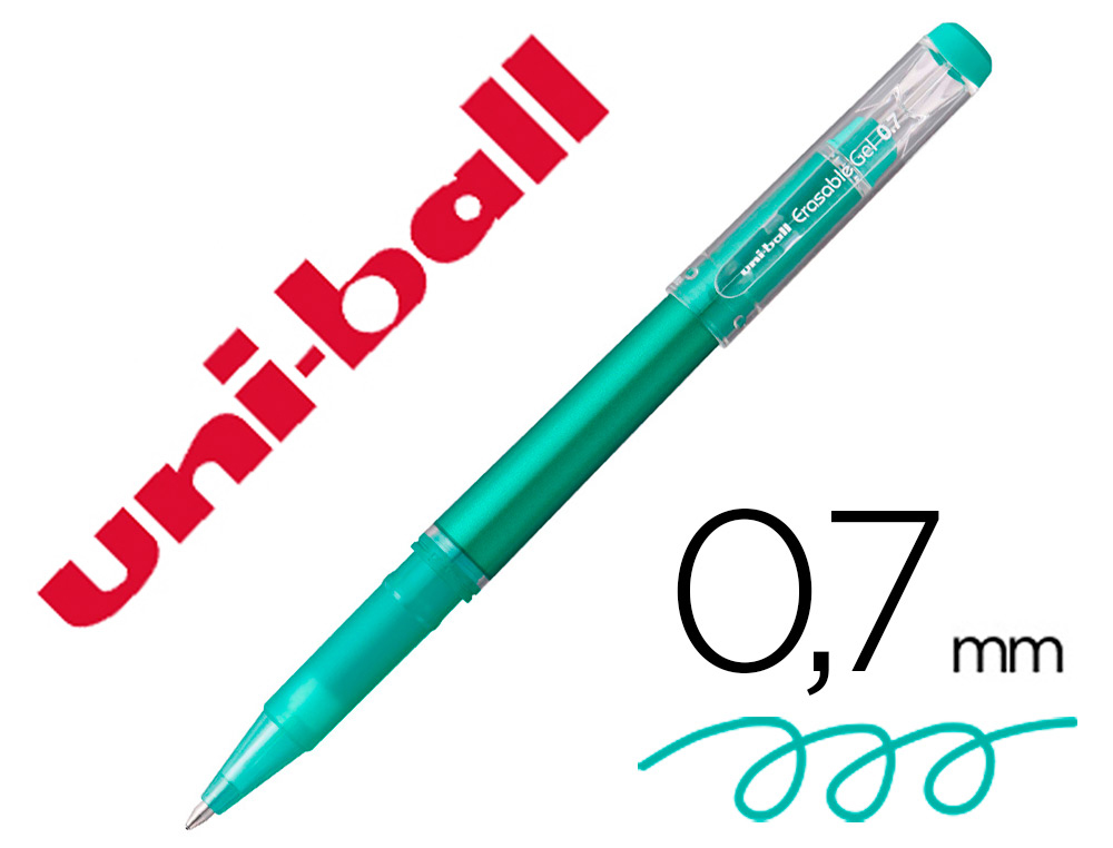 UNI-BALL - UNIBALL - Rotulador roller uf-222 tinta gel borrable 0,7 mm verde (Ref. 233783000)