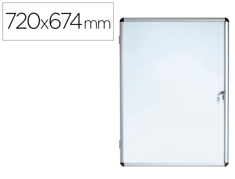 BI-OFFICE - VITRINA DE ANUNCIOS FONDO magnético EXTRAPLANA DE INTERIOR 720X674 MM (Ref.VT620109150)